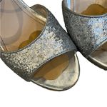 Prada Silver Glitter Cork Wedge Sandal, Sz 40 Photo 11