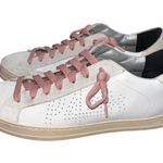 P448 John White Tartan Low Top Pink & White Sneakers Shoes EURO size 40 Photo 2