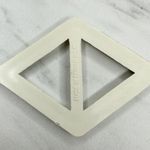 Vintage Plastic White Scarf Slide Shirt Tie Bar Belt Buckle Photo 3