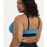 Torrid Brand New  Women's Size 1X 14-16 Black Blue Mesh Triangle Top Bra Photo 1