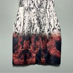 Angelys Belak Graphic Print Abstract Cocktail Dress Red Gray Women’s Size 8 Black Photo 3