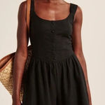 Abercrombie & Fitch ‎ black linen corset romper women’s size XS Photo 0