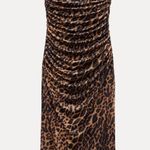 ZARA  Maxi Dress Mesh Cheetah Animal print leopard  Bodycon Fitted Photo 13