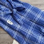 ZARA  blue checked tunic plaid midi dress Photo 4