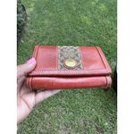 Coach  Brown Mono-Brown Leather, Trim-Bifold Compact Wallet with Dust Bag 6inx4in Photo 1