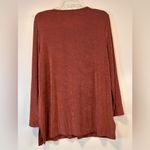 Chico's Chico’s Rust V-Neck Long Sleeve Tunic Top with Chain link Detail Women’s Large Photo 4
