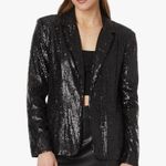 Lucky Brand Women's Black Sequin Lined Blazer Jacket L Large New $169 Photo 0