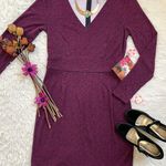 V neck surplice midi dress Purple Size 8 Photo 9