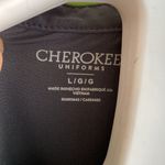 Cherokee  unisex Large uniform scrub long sleeve top grey and green stretchy Photo 2