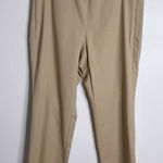 J. Jill Versatile Essential Cotton Stretch Pant Tan Size 14 Petite Zip Pockets Brown Photo 0
