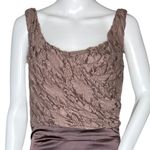 Suzi Chin For Maggy Boutique Dress Womens 6 Purple Satin Ruched Formal Cocktails Photo 5