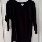 Ann Taylor LOFT Dolman Sleeve Tunic Top Blouse Casual Comfy Black Size Medium Photo 0