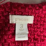 Chico's Chico’s Pink Tweed Woven Knit Blazer size 3(XL) Photo 2