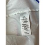 Talbots  Blouse Womens size XL Extra Large Shirt White Rainbow Poplin Flare Cuff Photo 3