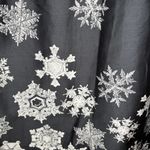 Modcloth  Falling For Winter ALine Skirt Black White Snowflake ALine Skirt 12 NWT Photo 8