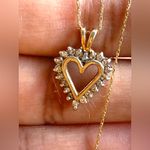 10k Gold Diamond Heart Necklace with 20" chain Photo 1