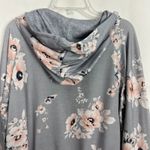 Women's Floral Pullover Hooded Lightweight Sweatshirt Size Small Blue Photo 6