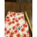 Opening Ceremony Floral Shift Dress Lined Sleeveless BacK Zip White Red XS Photo 2