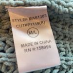 Aaron and Amber  aqua chunky chenille oversized sweater Photo 4