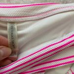 Victoria's Secret 🆕 Victoria’s Secret Hot Pink Striped Fold Over Bikini Swimsuit Bottoms Small Photo 1