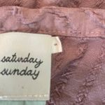 Anthropologie Saturday Sunday Women Top S Rose Ruffle Cap Sleeve Frilly Girly Cottagecore Y2K Photo 2