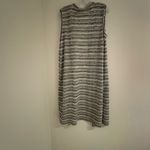 Calvin Klein  Womens Open Front Cardigan Size XL Gray Striped Sleeveless Duster Photo 1