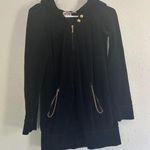 Juicy Couture Y2K Black Velvet Zip Up Hoodie Casual Comfy Millennial Small Photo 0
