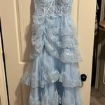 Baby Blue Sparkle Prom Dress Size 4 Photo 0