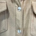 Thread & Supply Polar Fleece Shirt Jacket Shacket Beige Cozy Size M Tan Size M Photo 4