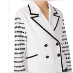 Karl Lagerfeld  Paris Womens Studded-Sleeve Jacket - Soft White XS $249 Photo 1