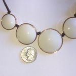 Liz Claiborne Elegant Gold Tone and White Boho Statement Necklace Photo 3