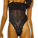 We are HAH Size XS NWT Thanks for Nothin Sheer Lace Black Stretch Sexy Bodysuit Photo 1