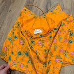 Anthropologie Sabia Cris Cross Back Orange Floral Strappy Tank Flowy Sz 16 Y2K Photo 9