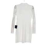 Lulus  White Long Sleeve Mini Cocktail Dress Size Small White Bodycon Party Dress Photo 3