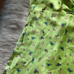 ZARA  Lime Green Floral Mini Dress Photo 5