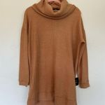 Lulus  Autumn Daze Tan Cowl Neck Long Sleeve Sweater Dress Small NWT Photo 1