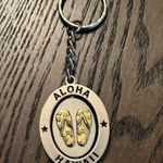 Aloha Hawaii Vintage Spinning Keychain Silver Photo 6