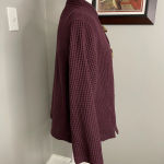 Cabela's  | Waffle Knit Lightweight Jacket Purple Plum Toggle Tortoise Size XL Photo 1