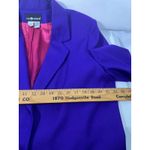 Sag Harbor VTG  Women Purple Wool Blazer Jacket Single Button Lined Size 16 Photo 4