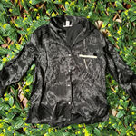 Victoria's Secret  Black Satiny PJ Top Size Medium Photo 0