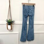 Free People We The Free Zebra Print Low Rise Flare Leg Jeans Blue Size 26 Photo 2