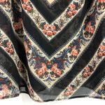 ASOS New  Design Floral Stripe Print Sheer Mini Collared Puff Sleeve Swing Dress Photo 7