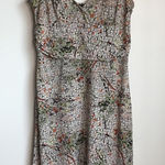 BCBGMAXAZRIA Strappy Geometric Floral Print Sheath Dress V Neck Womens S… Photo 0