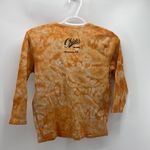 Harley Davidson tie dye orange cropped 3 quarter sleeve shirt Size L Photo 5