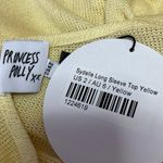 Princess Polly NEW  Sydelle Yellow Knit Stretch Long Sleeve Crop Top Size 2 Photo 6
