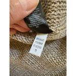 Chico's Travelers Womens Size 2 US L Lurex Sweater Jacket Beige Metallic Jardigan Photo 8