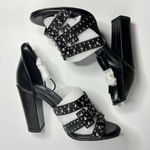 Baldi Vianca Studded High Heel Sandal Black Size 8.5 Photo 6