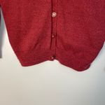 Tory Burch Women's Red Madeline V-Neck Merino Wool Cardigan Sweater Size XS Photo 3