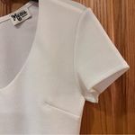 Show Me Your Mumu  Miami V-Neck Stretch Crepe Crop Top‎ in Bone Size Medium Photo 9