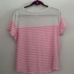Old Navy  Pink and White Striped T-shirt Size XL Photo 1